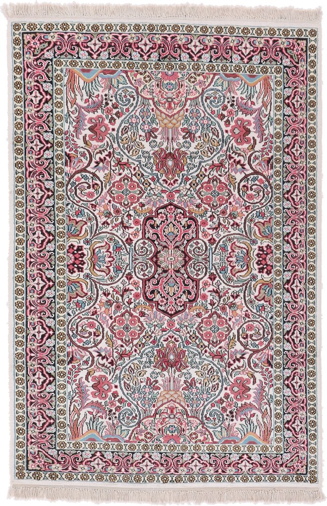 Cashmere Silk Tappeto orientale 120 x 180 (Indian) Annodato A Mano