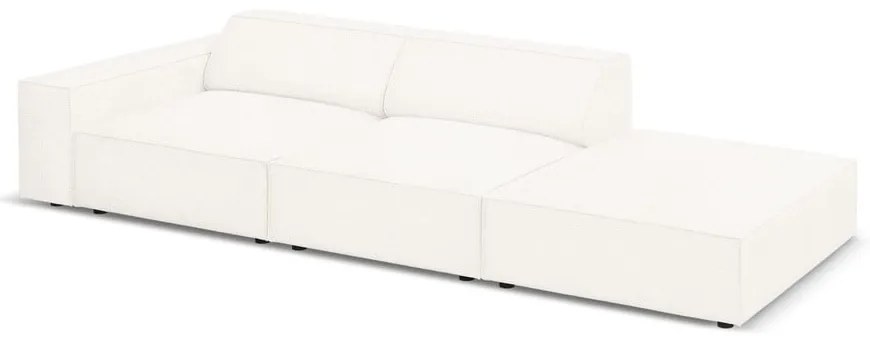 Divano angolare beige in tessuto bouclé (angolo destro) Jodie - Micadoni Home