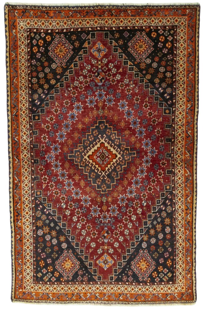 Shiraz Tappeto persiano 190 x 120 Rosso (Iran) Annodato A Mano