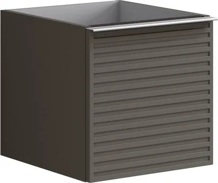 Mobile da bagno sospeso sotto lavabo L 40 x H 40 x P 45.5 cm grigio, 2 cassetti Pixel