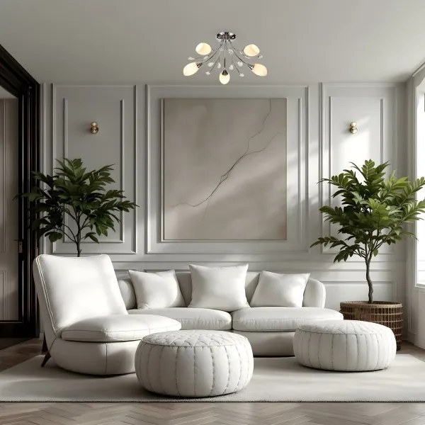 Brilagi - Lampadario a plafone MEGAPOLIS 5xE14/60W/230V cromo lucido