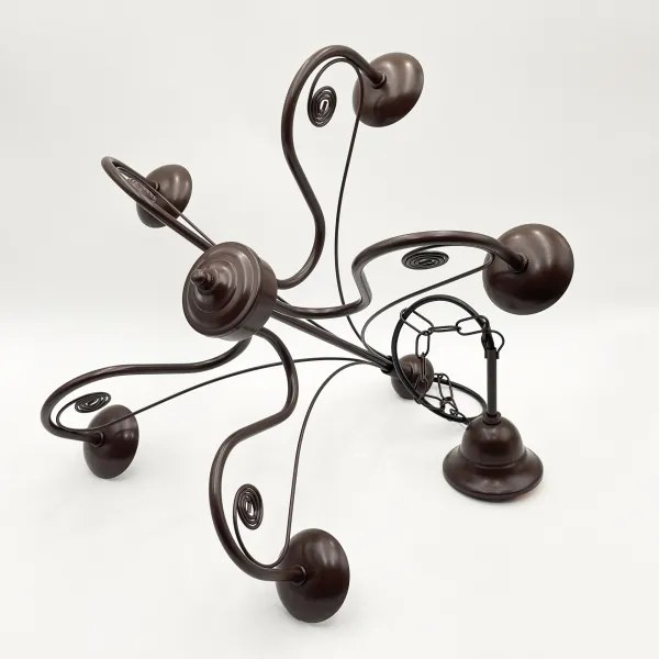 Brilagi - LED Lampadario a sospensione con catena COTTAGE 5xG9/40W/230V marrone/bianco