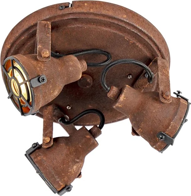 Plafoniera smart marrone ruggine con 3 WiFi GU10 - Sorra