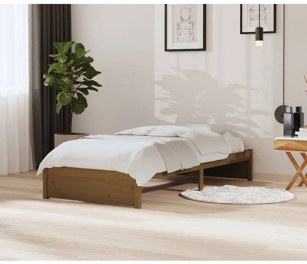 Giroletto Senza Materasso Ambra Legno Massello Pino 90x200 Cm /