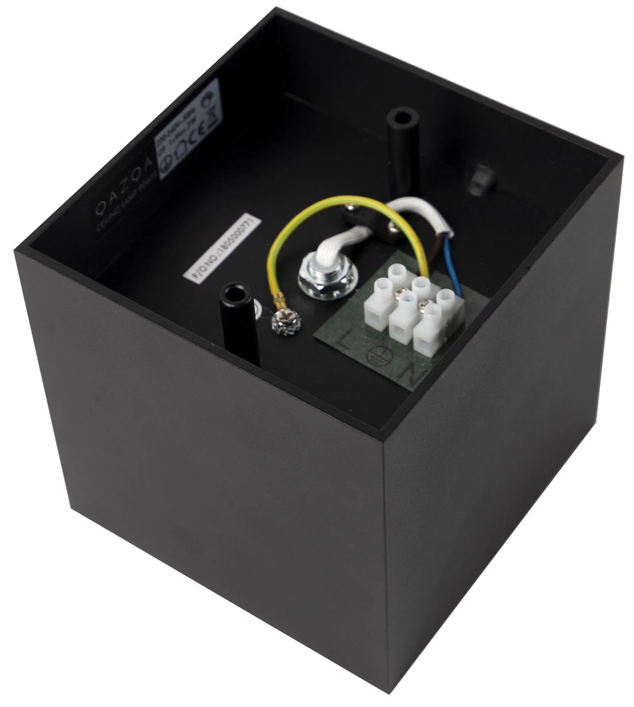 Faretto da incasso di design nero quadrato - Box