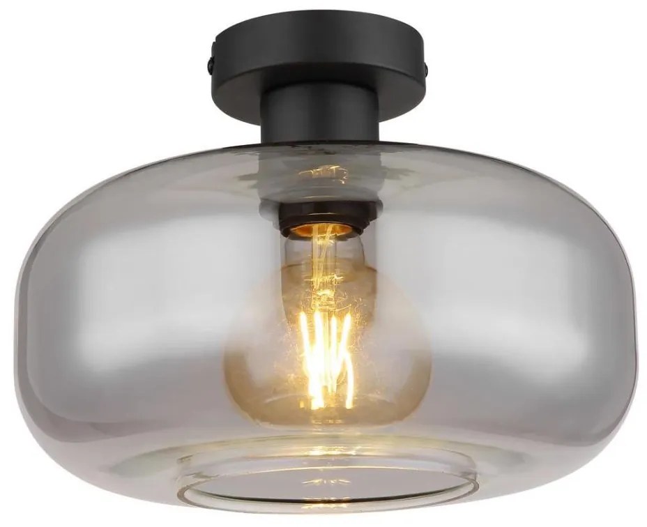 Globo 15566D - Lampadario a plafone GIUSEPPE 1xE27/40W/230V diametro 28 cm grigio