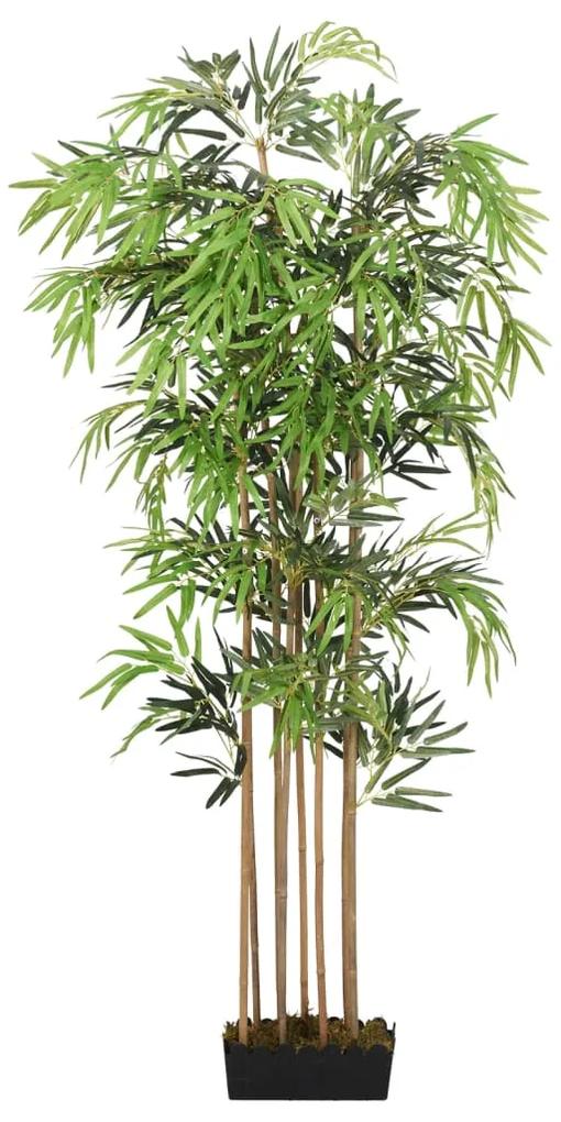 Albero Bambù Artificiale 730 Foglie 120 cm Verde
