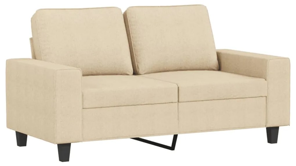 Set di divani 2 pz crema in tessuto