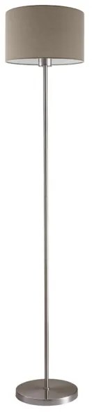 Lampada da terra LED TUNJA 1xE27/20W/230V Ø 30 cm cromo opaco/taupe