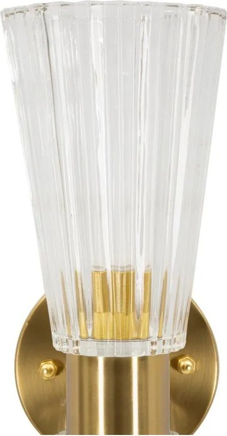 Lampada da parete dorata in vetro Prague – Mauro Ferretti