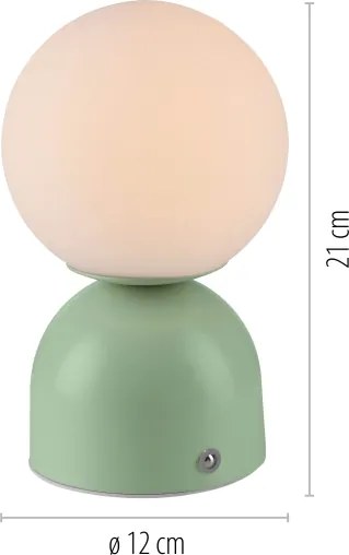 Schöner Wohnen 19218-43 - Lampada da tavolo LED dimmerabile RUDI LED/1,2W/5V verde