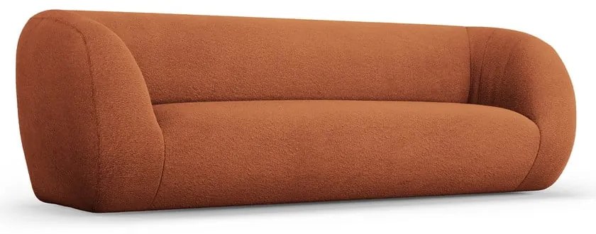 Divano in tessuto bouclé arancione 230 cm Essen - Cosmopolitan Design
