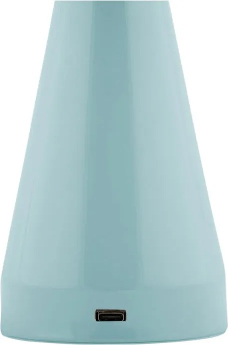 Lampada da tavolo dimmerabile a LED di colore azzurro con paralume in metallo (altezza 20,5 cm) Rachel - Leitmotiv