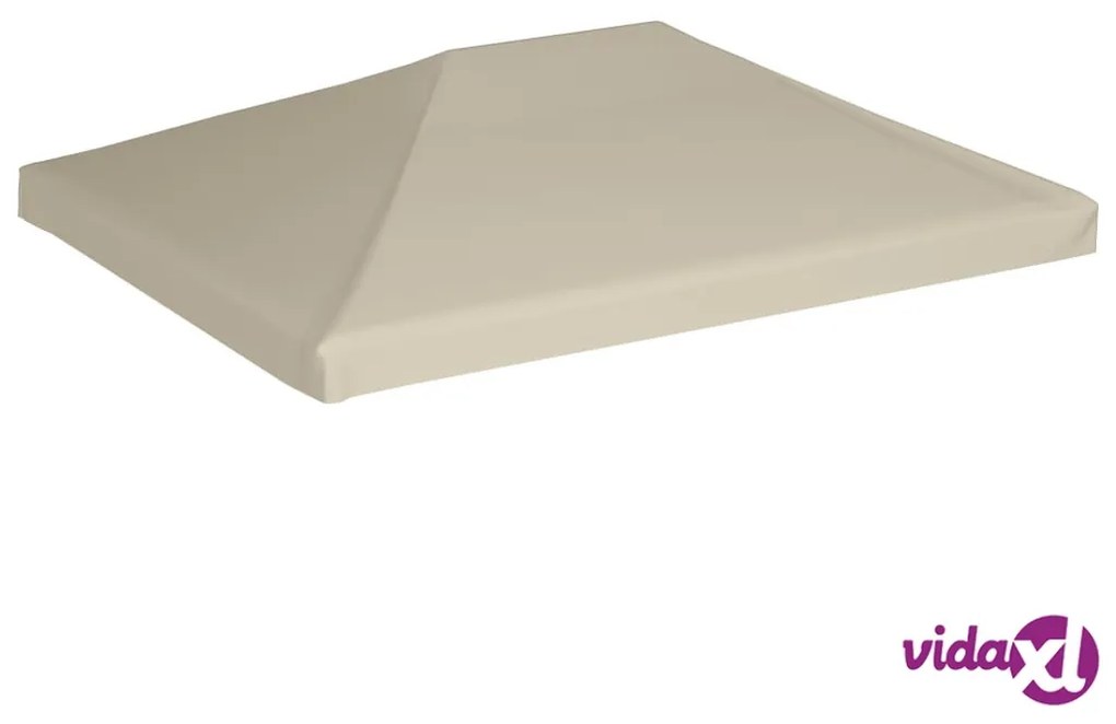 vidaXL Copertura Superiore per Gazebo 310 g/m² 4x3m Beige
