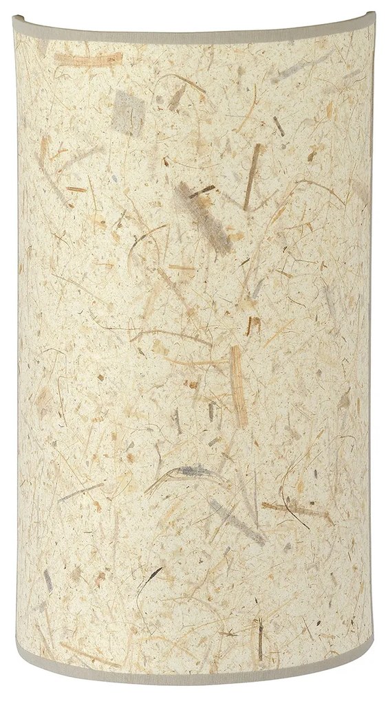Applique Minimal 1 Luce Drago In Acciaio Bianco E Beige Effetto Sughero