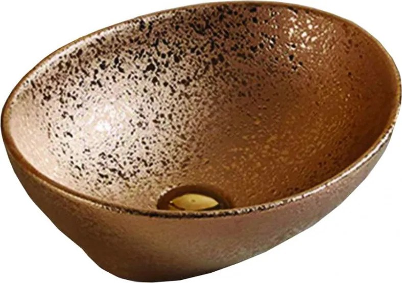 Mexen Elza lavabo da appoggio 40 x 33 cm, color rame - 21014051