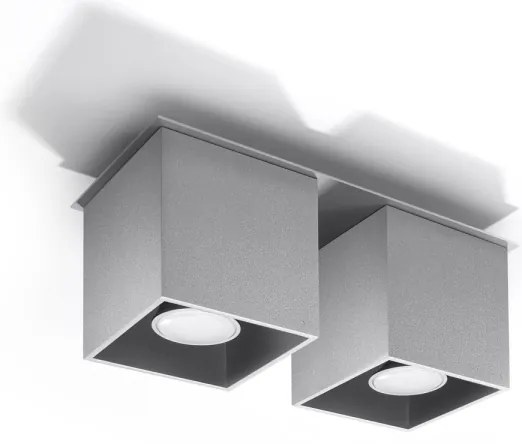 Sollux SL.0064 - Faretto QUAD 2 2xGU10/40W/230V grigio