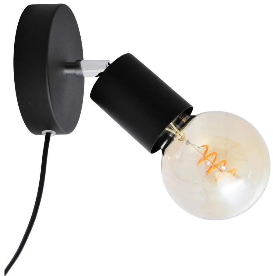 Luce Spot da parete TUNE 1xE27/20W/230V nero