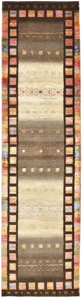 Loribaft Tappeto 310 x 80 (Indian) Annodato A Mano