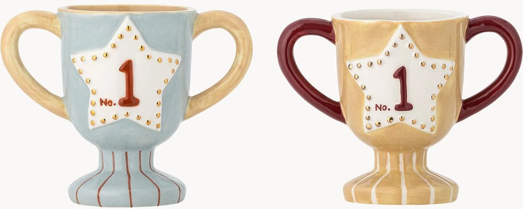 Set di 2 tazze per bambini dipinte a mano Trophy