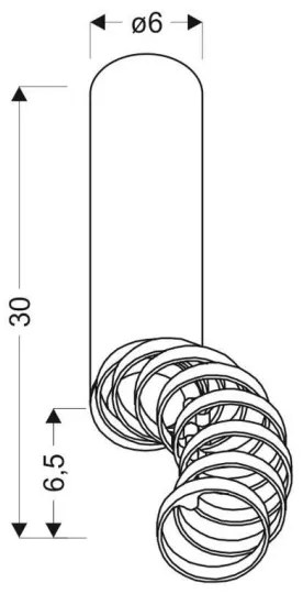 Lampadario a plafone TUBA 1xGU10/50W/230V bianco