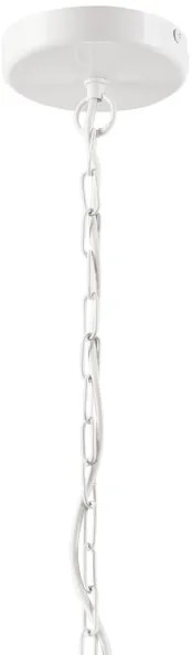 Lampadario a sospensione con catena GINA 5xE27/60W/230V bianco