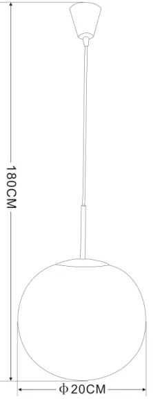 Globo 1583S - Lampadario a sospensione con filo JOEL 1xE27/60W/230V d. 20 cm