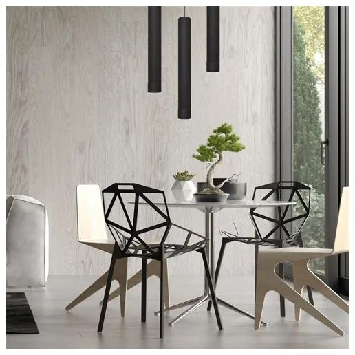 Lampadario LED a sospensione con filo TUBA 1xGU10/4,8W/230V nero