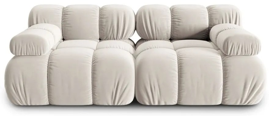 Divano componibile beige con rivestimento in velluto 188 cm Bellis – Micadoni