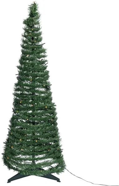 Aigostar - Albero di Natale LED per esterni 100 LED/230V 1,5 m IP44 verde bianco caldo