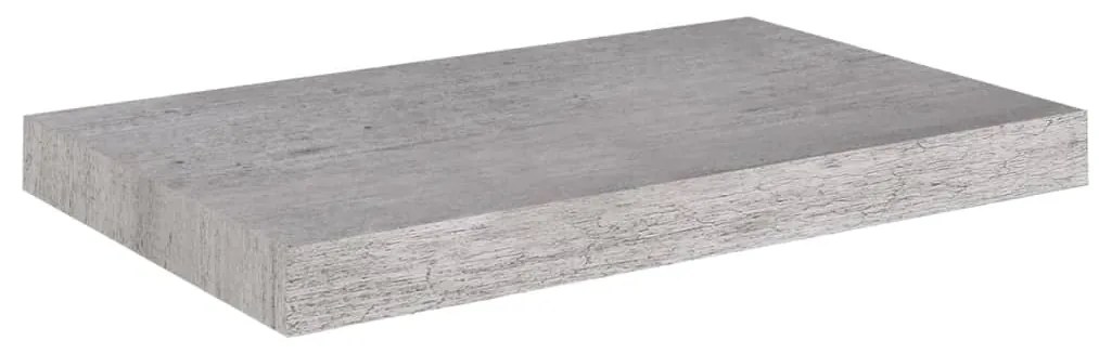 Scaffali a parete 4 pz grigio cemento 50x23x3,8 cm in mdf