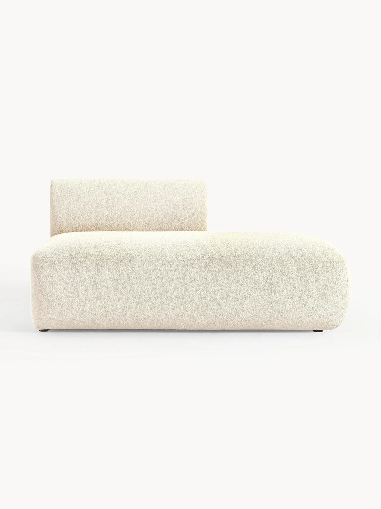 Chaise longue componibile in tessuto bouclé Sofia