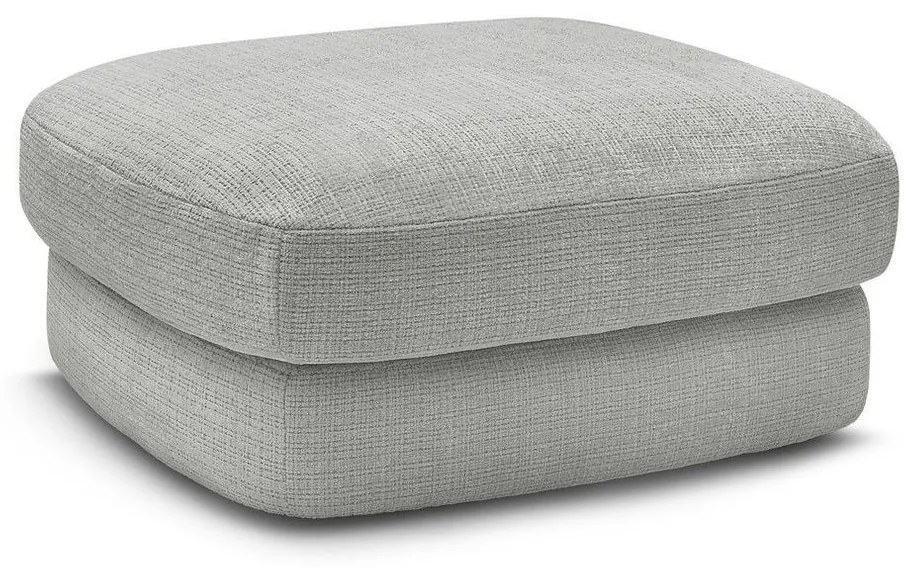 Poggiapiedi grigio chiaro con rivestimento in ciniglia Leonore – Bobochic Paris