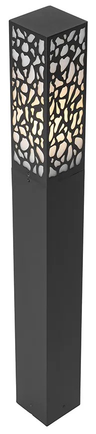 Paletto da giardino moderno nero 90 cm IP44 - Nicole