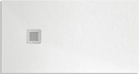 Piatto doccia in mineralmarmo 70x120 cm bianco effetto pietra con griglia e piletta sifonata