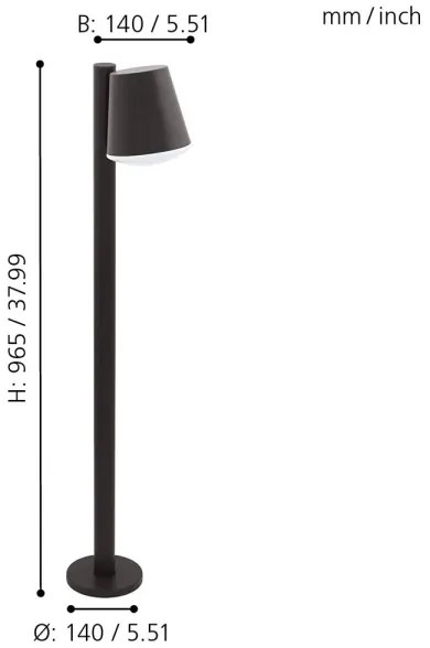 Eglo 97483 - Lampada LED dimmerabile esterna CALDIERO-C 1xE27/9W/230V IP44
