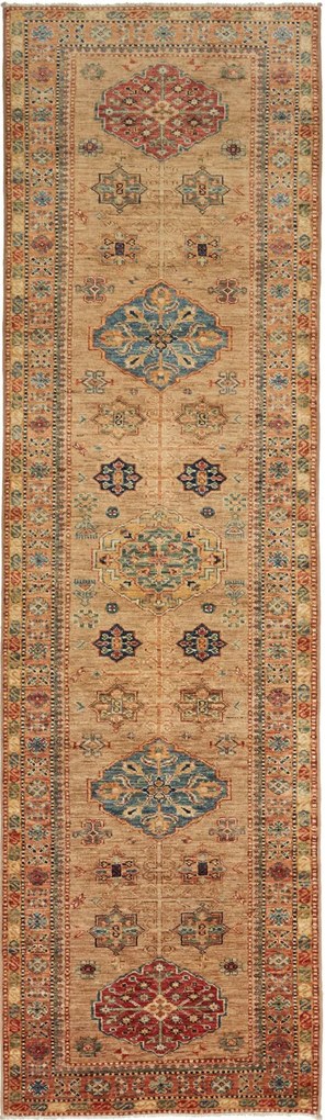 Kazak Tappeto 300x80 (Pakistan) Annodato A Mano