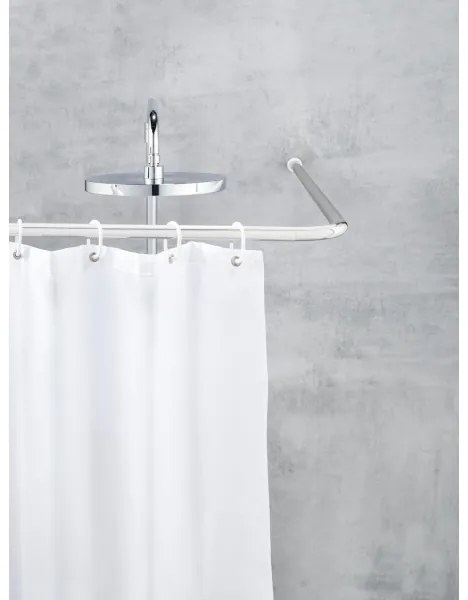 WENKO 19215100 - Supporto per barra UNIVERSAL 2x2 cm cromato/bianco