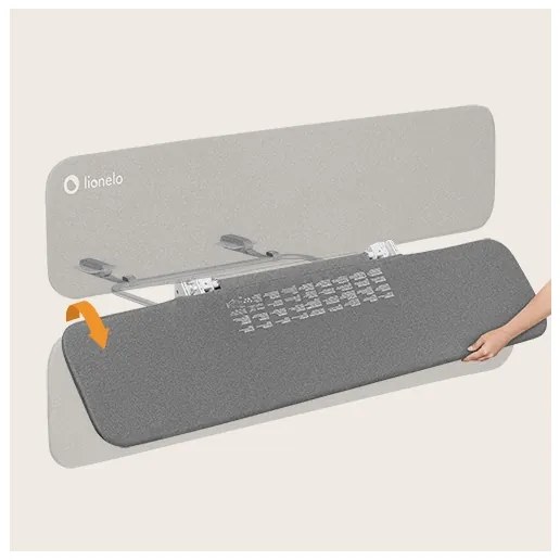 Lionelo - Sponda di sicurezza per letto LORA XL grigio scuro