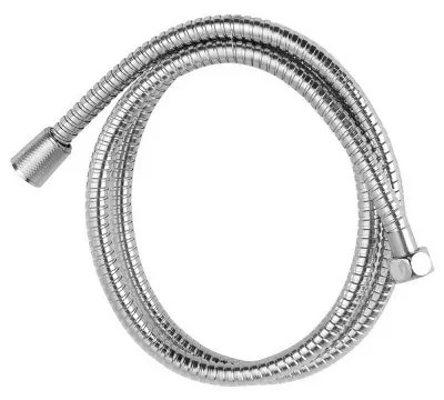 Flessibile Doccia 150 cm Acciaio Cromo con Doppia Aggrafatura