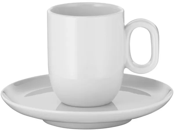WMF - SET 2x Tazza da espresso con piattino BARISTA bianco