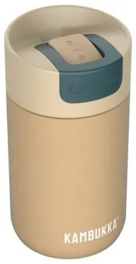 Tazza Thermos con Coperchio Kambukka Olympus Nero Beige Acciaio inossidabile 300 ml