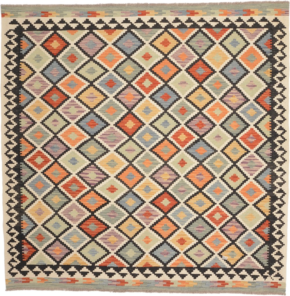 Kilim Tappeto 200 x 200 (Pakistan) Annodato A Mano