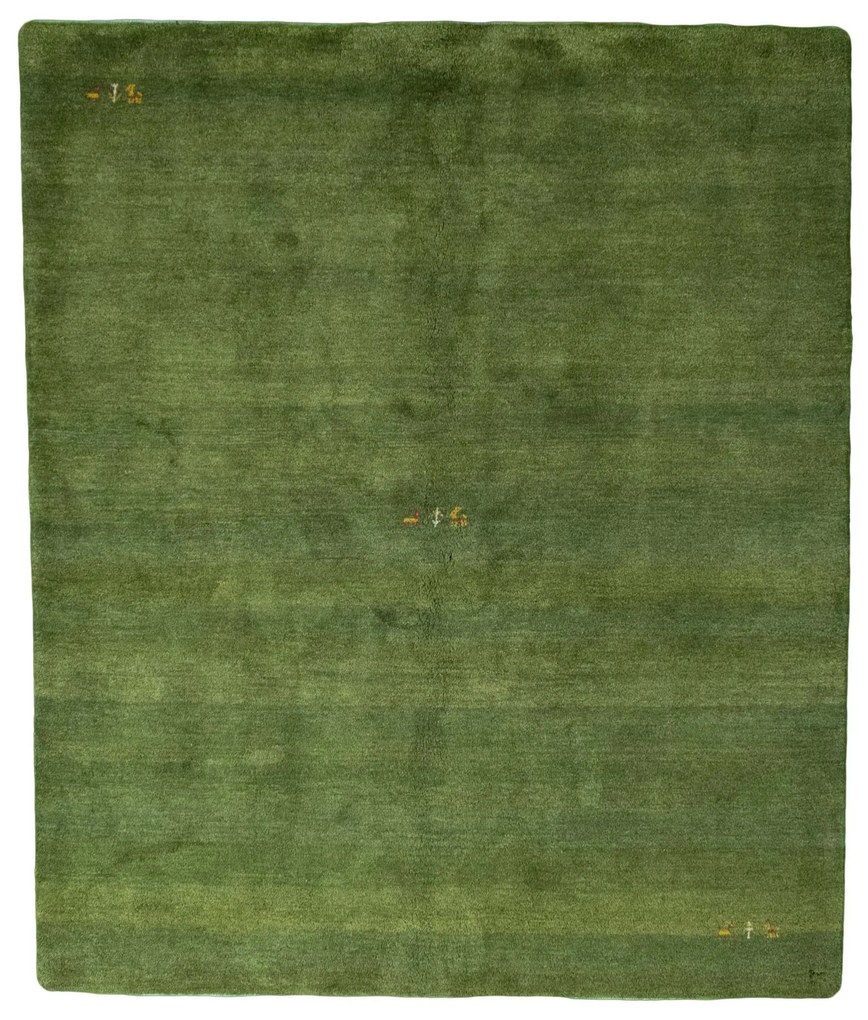 Gabbeh Tappeto persiano 210 x 250 Verde (Iran) Annodato A Mano