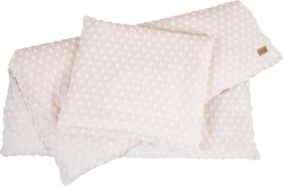 Set copripiumino e federa da bambini beige in misto cotone per culla 80x80 cm Frosty Almond – Roba