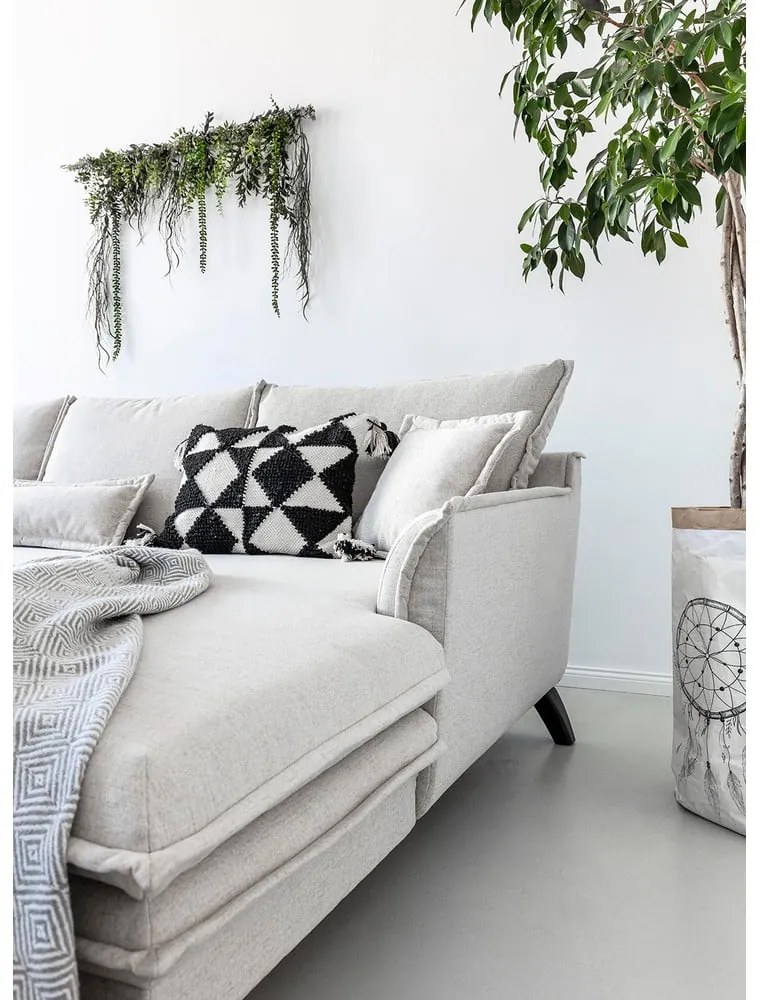 Divano letto angolare beige chiaro, angolo destro Charming Charlie - Miuform