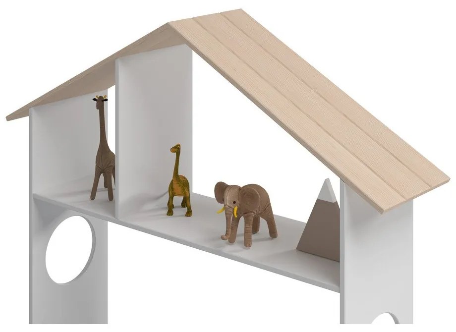 Letto per bambini in pino bianco/naturale con contenitore 90x190 cm Odessa - Marckeric