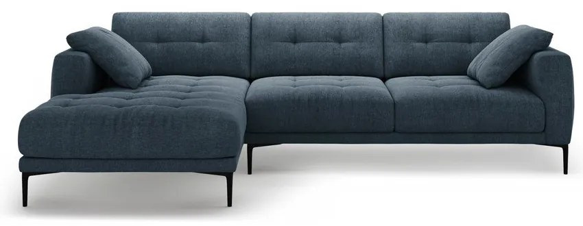 Divano angolare blu scuro (con penisola a sinistra/con chaise lounge) Bemy – Micadoni