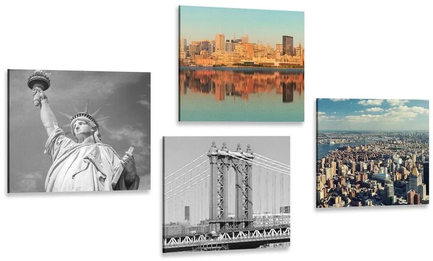 Set di quadri – New York in stile interessante
