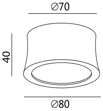Fabas 3440/71/102 - Faretto LED PONZA 1xLED/7W/230V